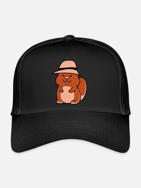 Hamster Funny - Trucker Cap - black/black - Front