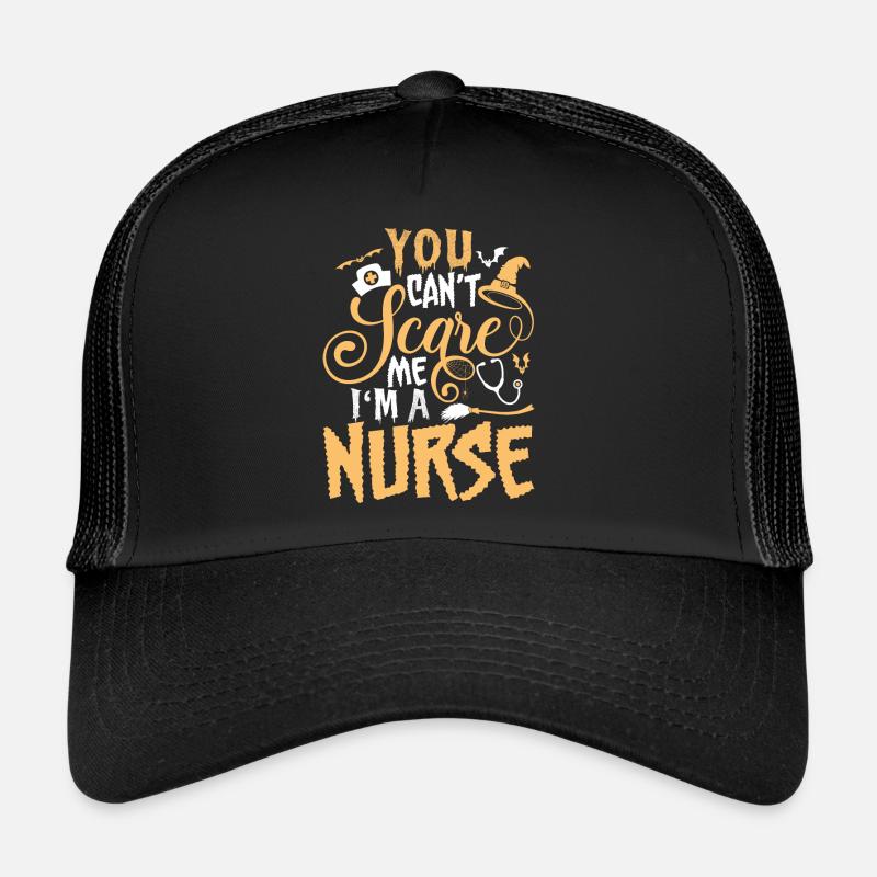 Infirmière d’Halloween - Casquette trucker  - noir/noir