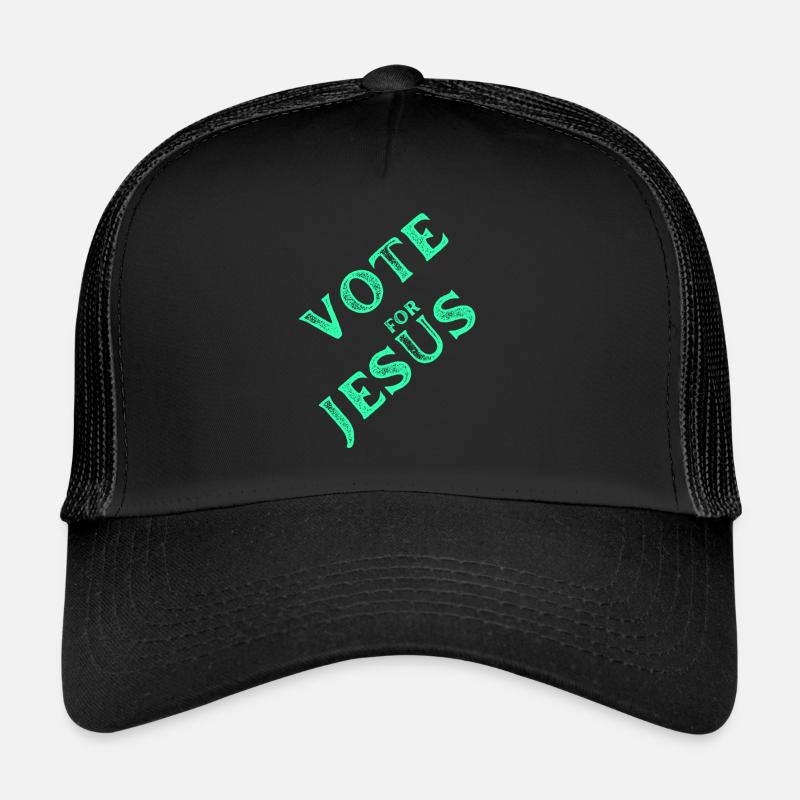 vote for Jesus 2 - Trucker Cap - Schwarz/Schwarz