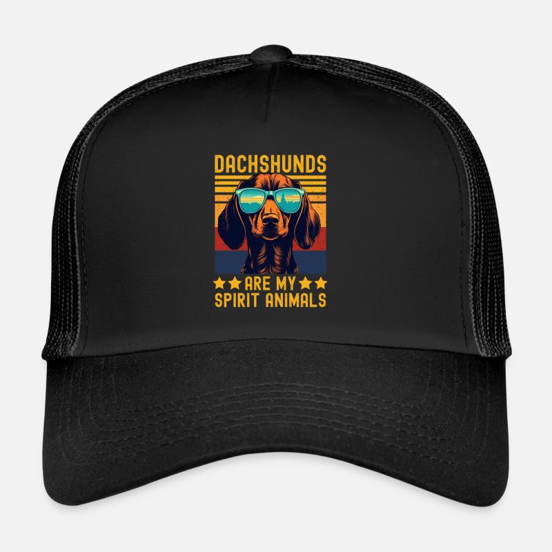 Dackel mit sonnenbrille retro Trucker Cap