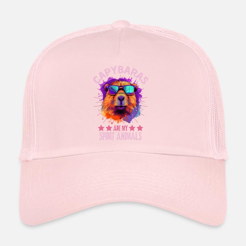 Capybara avec des lunettes de soleil Casquette trucker 