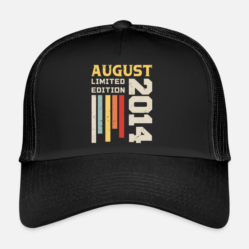 August 2014 - Geburtstagsgeschenk August 2014 August - Trucker Cap - Schwarz/Schwarz