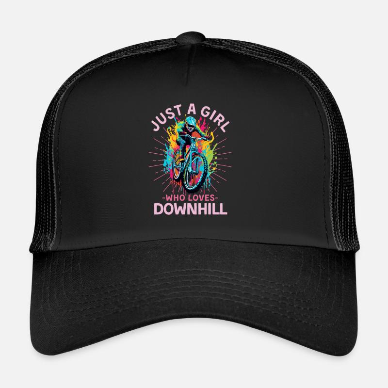 VTT de descente Rider de descente - Casquette trucker  - noir/noir