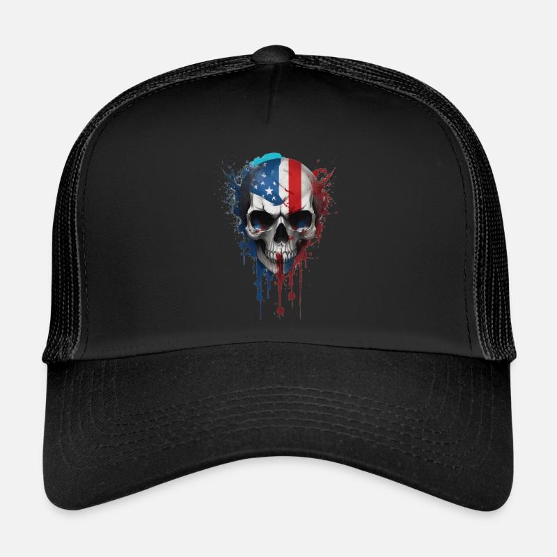 USA skull Trucker Cap