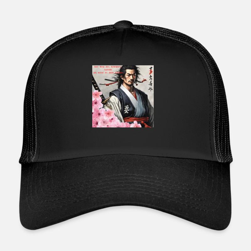 Japanischer Samurai Krieger Kirchblüten Trucker Cap