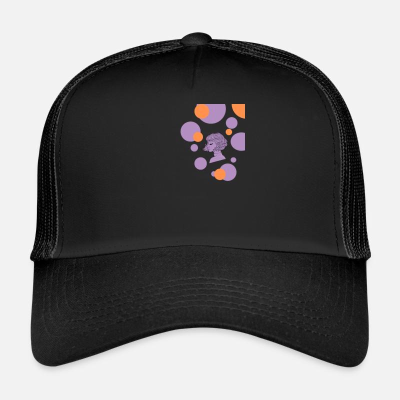 Pull cosmique Girl Side View - Casquette trucker  - noir/noir