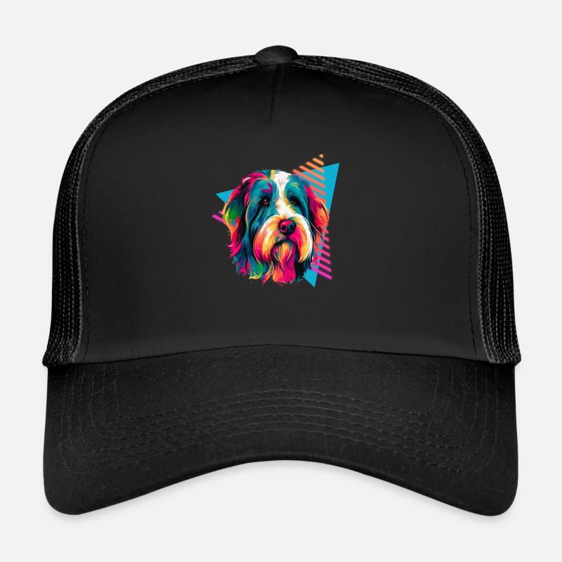 Bearded Collie Style des années 80 Casquette trucker 
