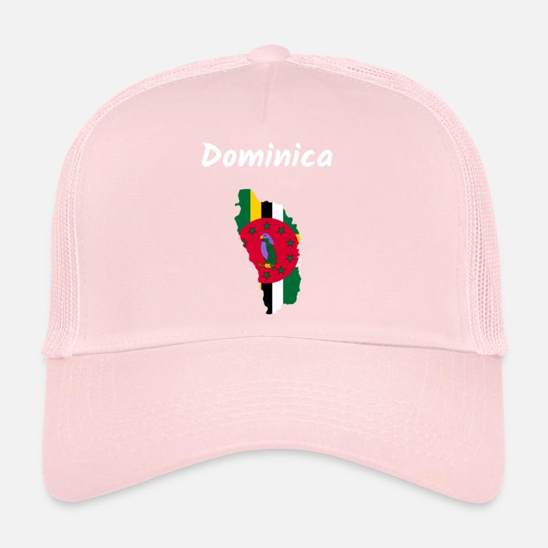 Dominique Flag Île des Caraïbes Idée de vacances Casquette trucker 