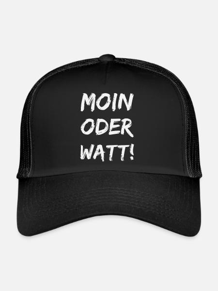 moin oder watt - Trucker Cap - Schwarz/Schwarz