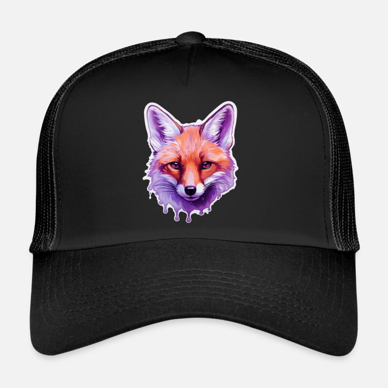 Tête De Renard Coloré Casquette trucker 