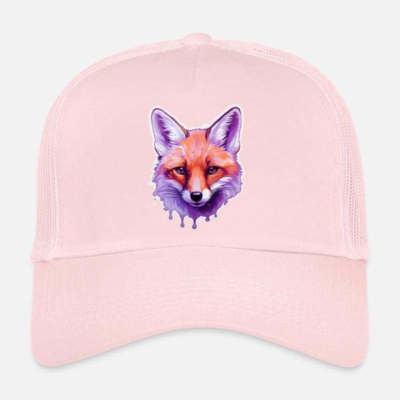 Colorful Fox Head Trucker Cap