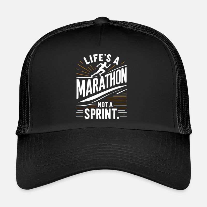 Das Leben ist ein Marathon, kein Sprint Trucker Cap