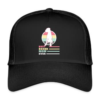 meilleur boxer maman - Casquette trucker  - noir/noir - Devant