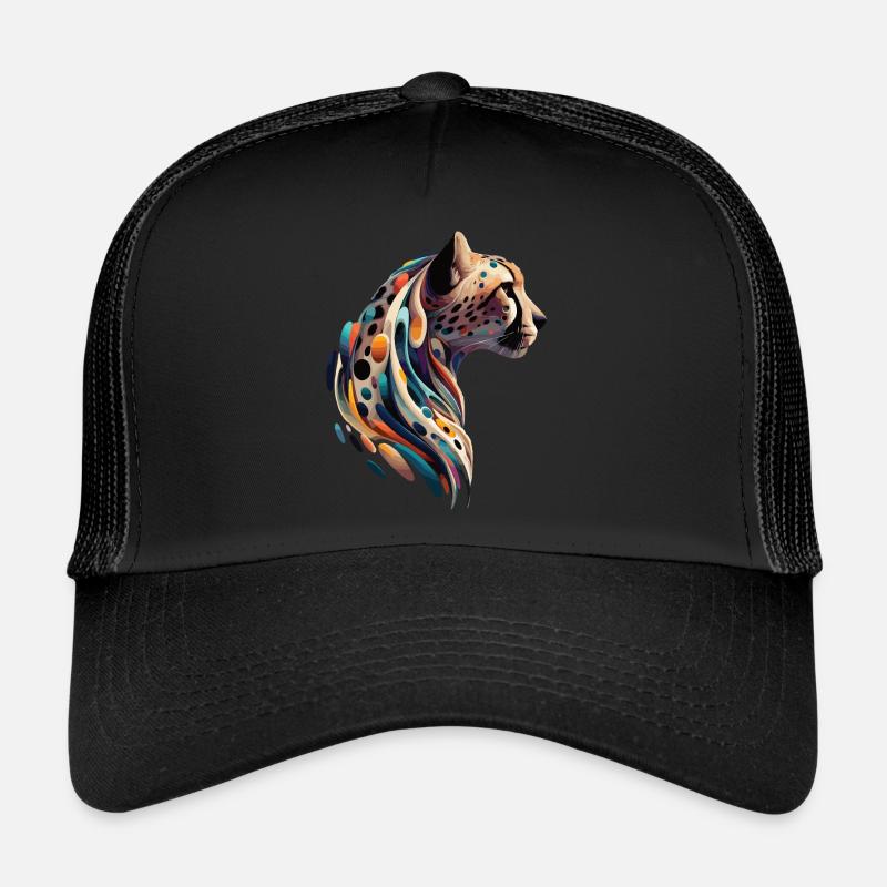 Colorful Abstract Cheetah Trucker Cap
