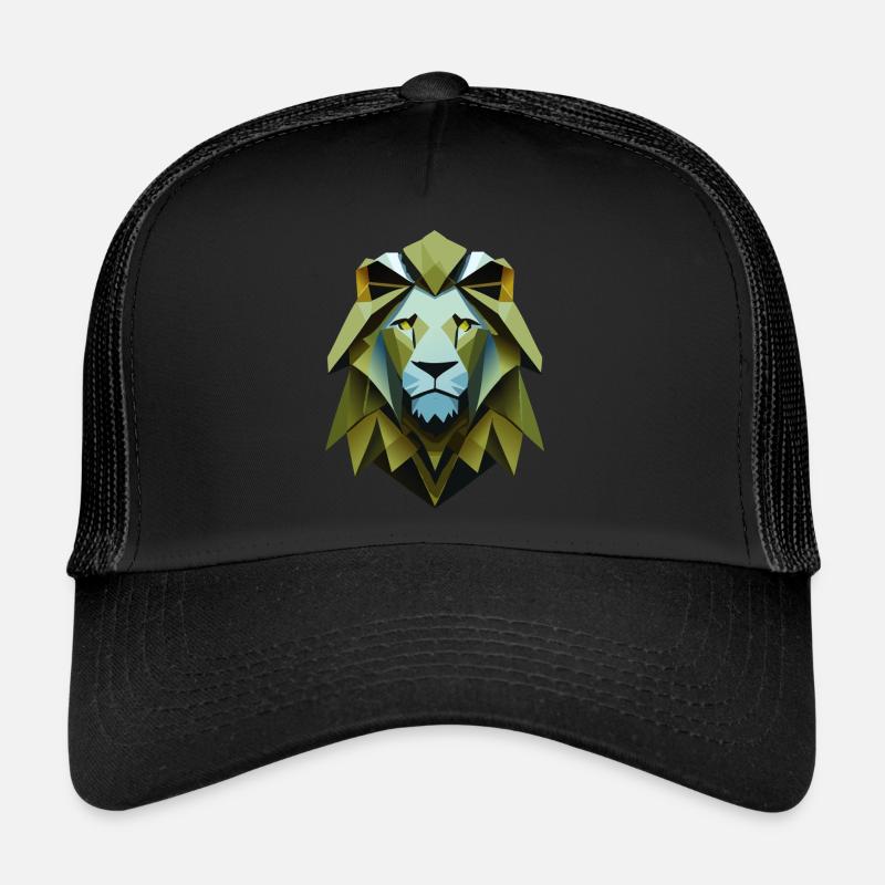Geometrischer Löwe Trucker Cap