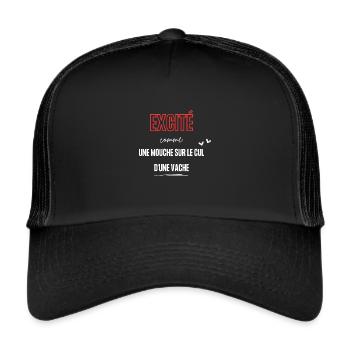 Excité comme une mouche - Casquette trucker  - noir/noir - Devant
