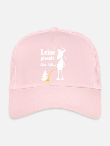 Weihnachtslied Schnee Reh - Trucker Cap - Hellrosa - Vorne