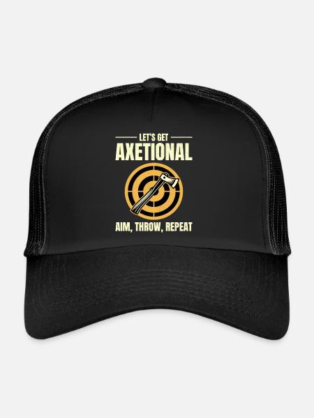 Axe axe de lancer Bullseye Aim Throw Repeat - Casquette trucker  - noir/noir - Devant