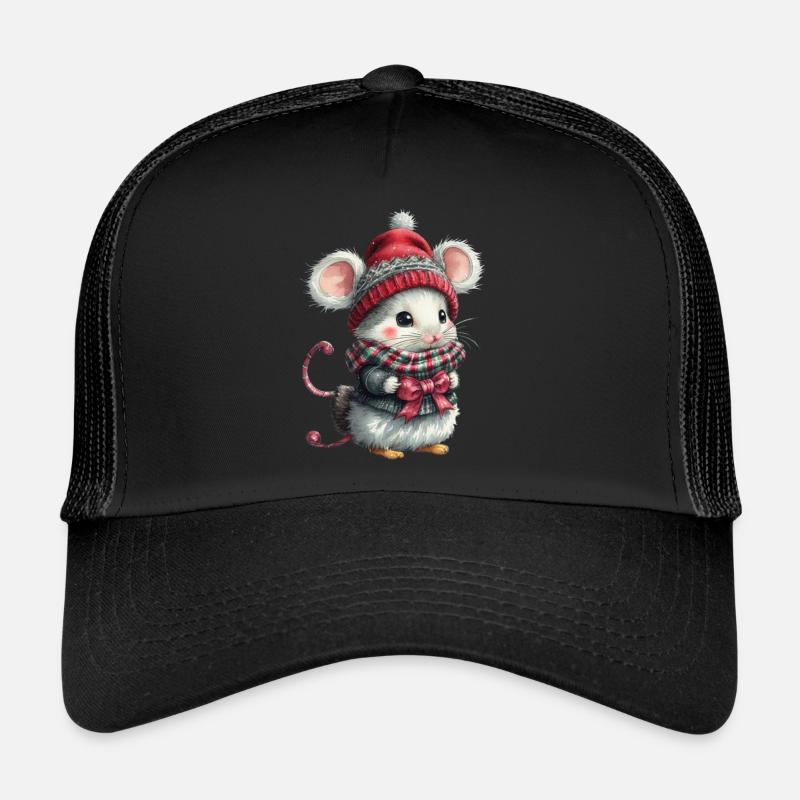 Cute Christmas Mouse Trucker Cap