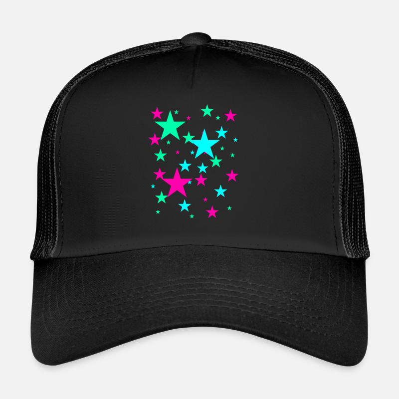 Étoiles, étoile, étoiles colorées Casquette trucker 