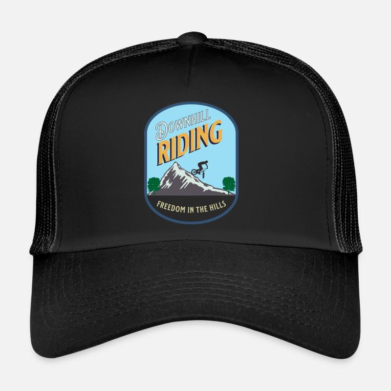 Downhilll Riding Design - Trucker Cap - black/black