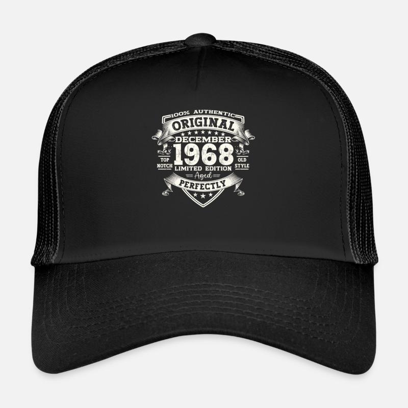 Décembre Millésime 1968 55e anniversaire Vintage Casquette trucker 