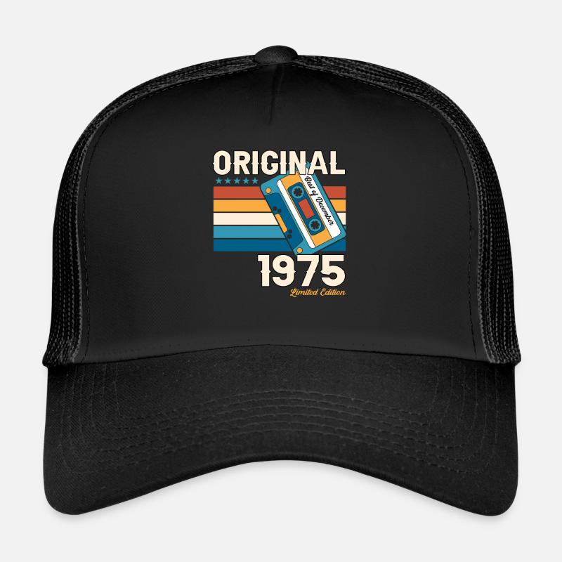 48e anniversaire Cassette décembre Vintage 1975 Casquette trucker 