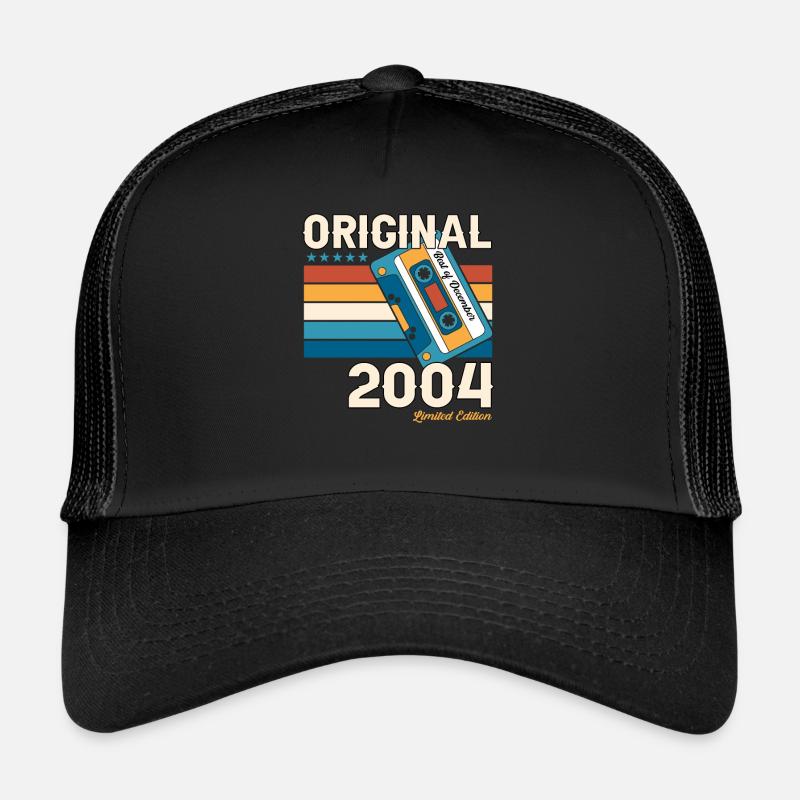 19e anniversaire Cassette Décembre Millésime 2004 Casquette trucker 