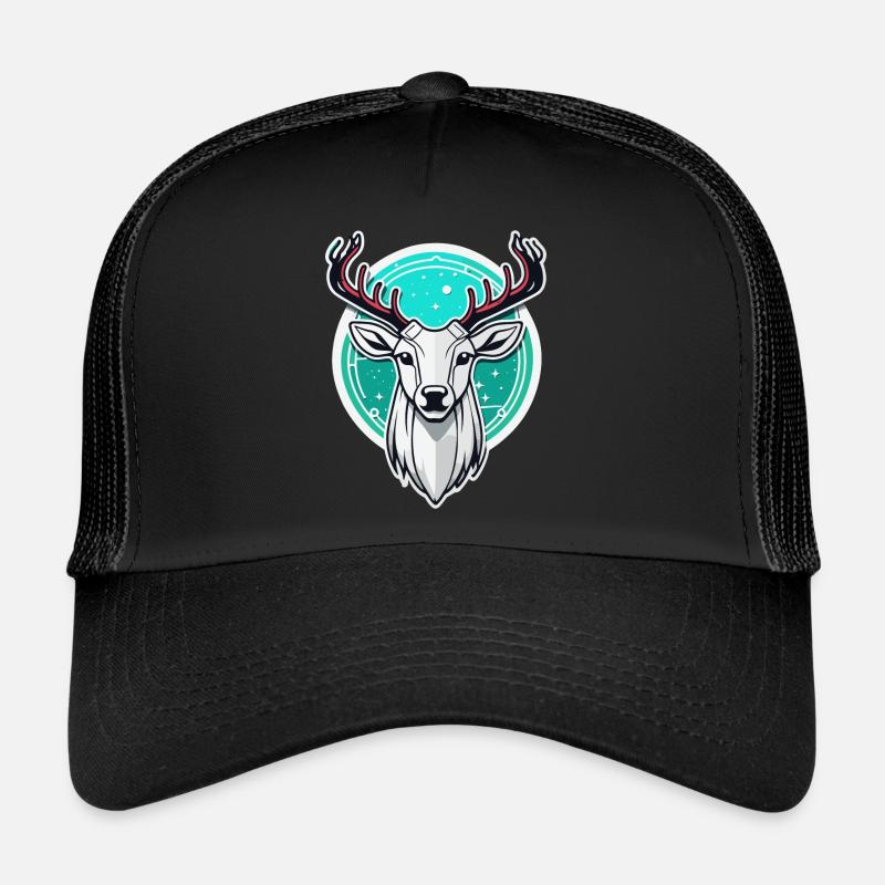 Illustration de Noël de renne Casquette trucker 