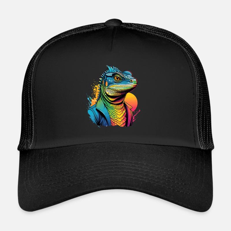 Draco Lizard - Trucker Cap - black/black