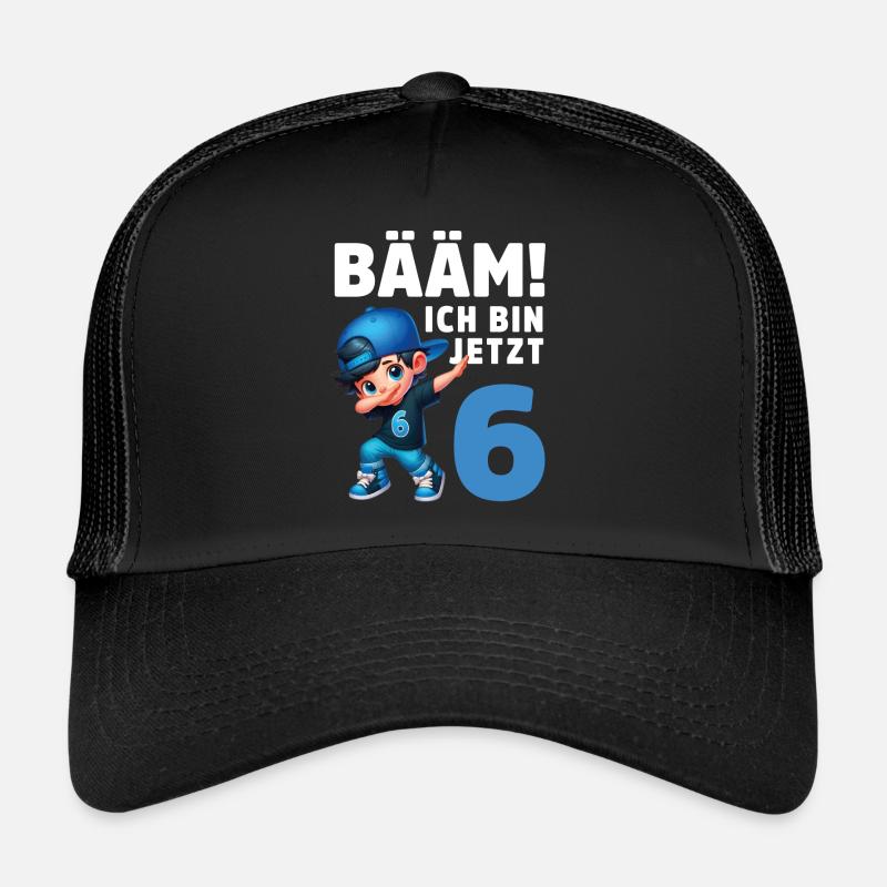 BÄÄM! Ich bin jetzt 6 - Trucker Cap - Schwarz/Schwarz