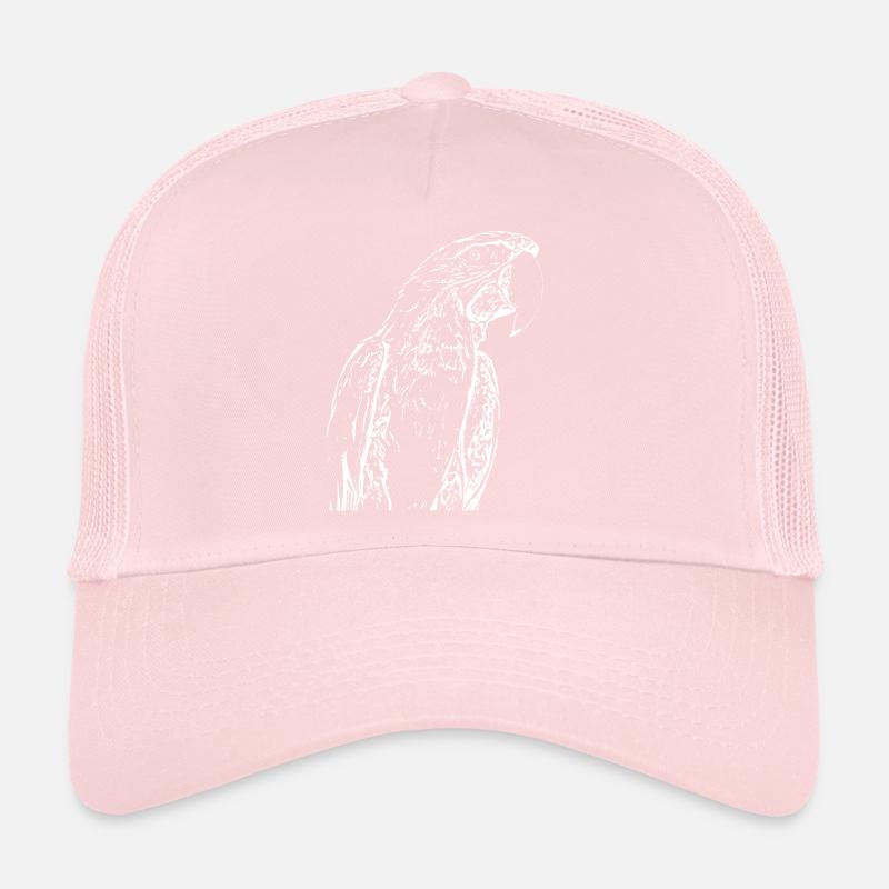 Perroquets Oiseau Blanc Casquette trucker 