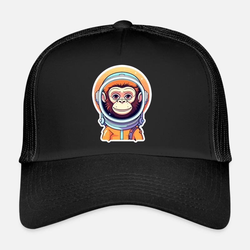 Affe Astronaut Illustration Trucker Cap