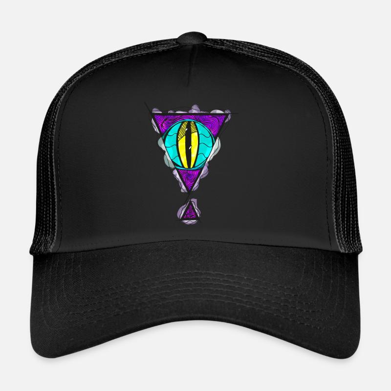 Alien Monster Auge mit Dreieck Dimensionsöffnung Trucker Cap