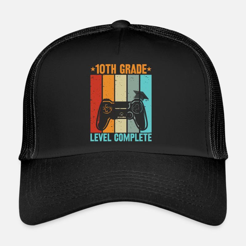 10TH Grade. Level Complete. Clothes for gamers. Trucker Cap