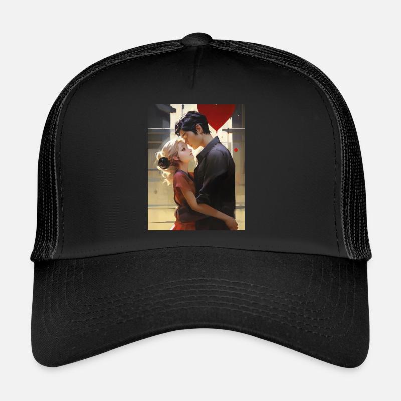 Manga Couple - Trucker Cap - black/black