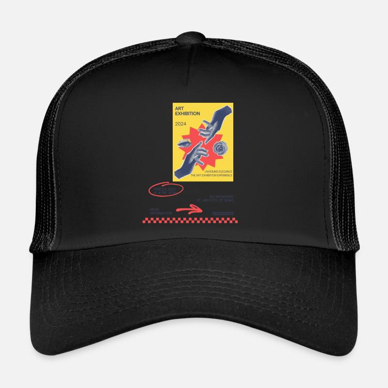Visions Unveiled A Captivating Art Exhibition Trucker Cap