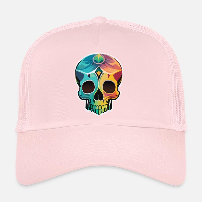 Calavera - Crâne coloré - Art Design Casquette trucker 