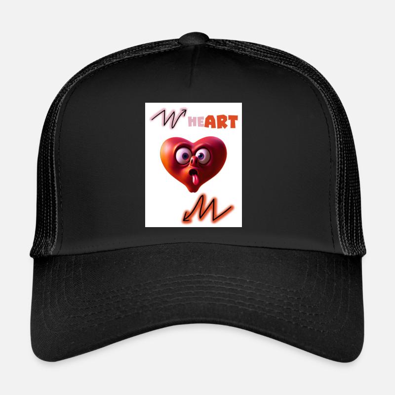 Cœur. Il art. On. Casquette trucker 