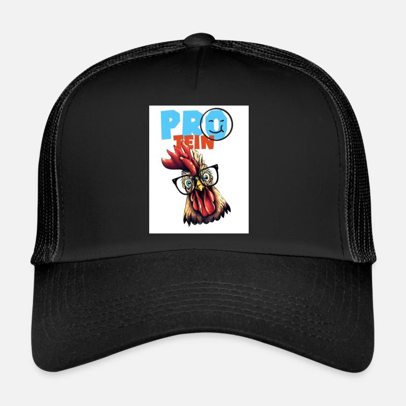 Protein. Protein. Huhn. Geflügel. Trucker Cap