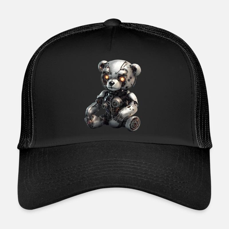 Cyborg Teddy Bear - Trucker Cap - black/black