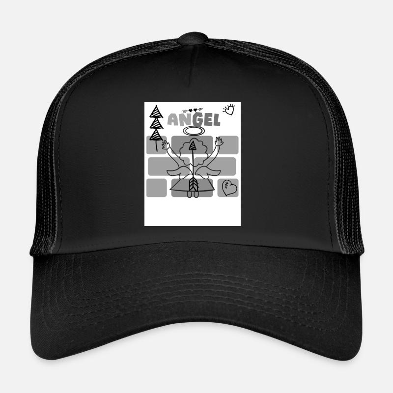 Engel. - Trucker Cap - Schwarz/Schwarz
