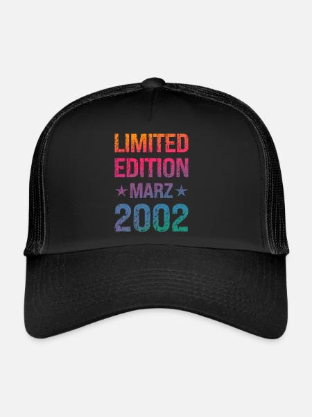 Fête d’anniversaire en édition limitée Vintage 2002 - Casquette trucker  - noir/noir - Devant