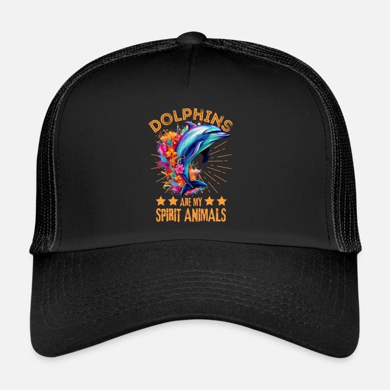 Bunter Delfin Farbkleckse Farbspritzer Trucker Cap