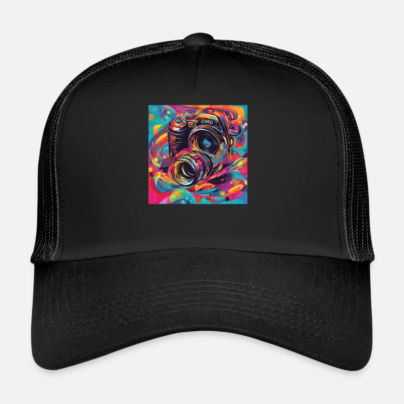 Camera Colorful - Trucker Cap - black/black