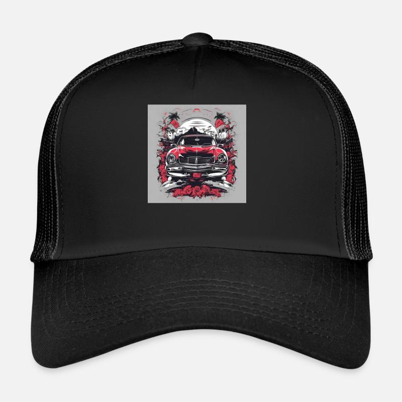 Voiture rouge Casquette trucker 