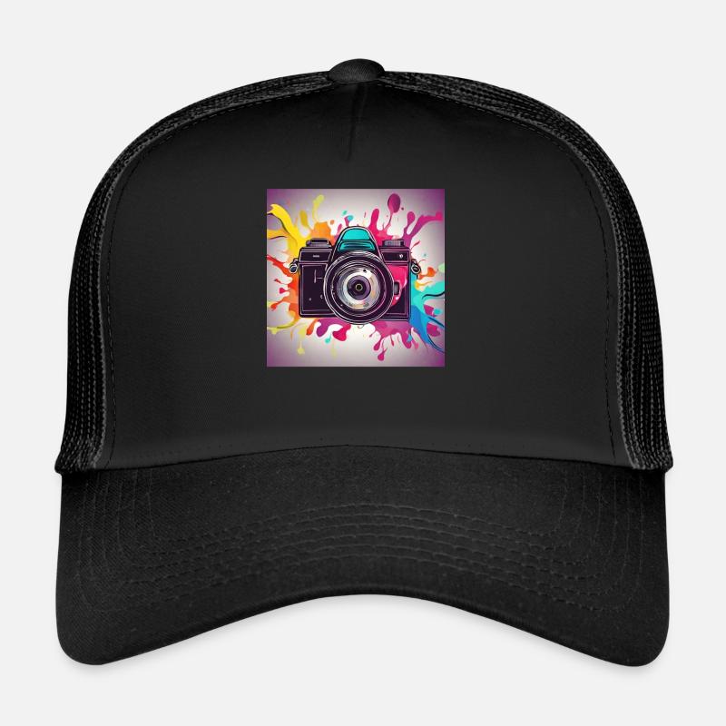 Camera Colorful - Trucker Cap - black/black