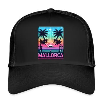 Mallorca - Trucker Cap - Schwarz/Schwarz - Vorne
