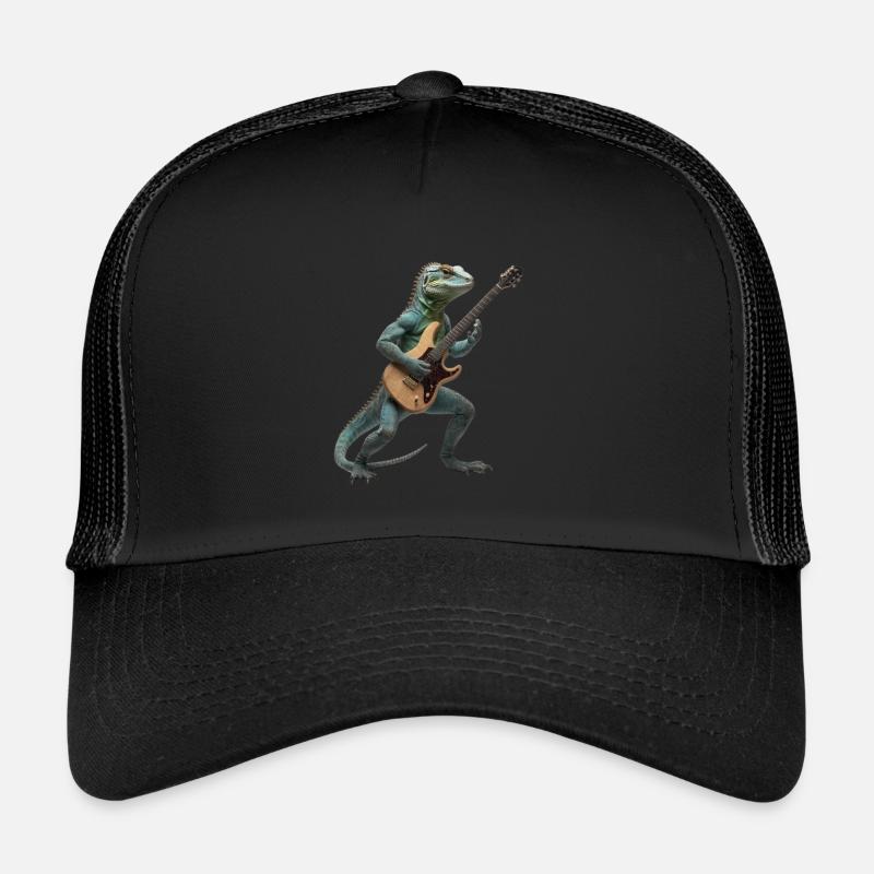 Lizard geko guitar Trucker Cap