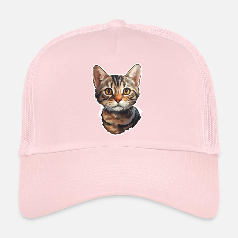 British Shorthair Cat Head Trucker Cap
